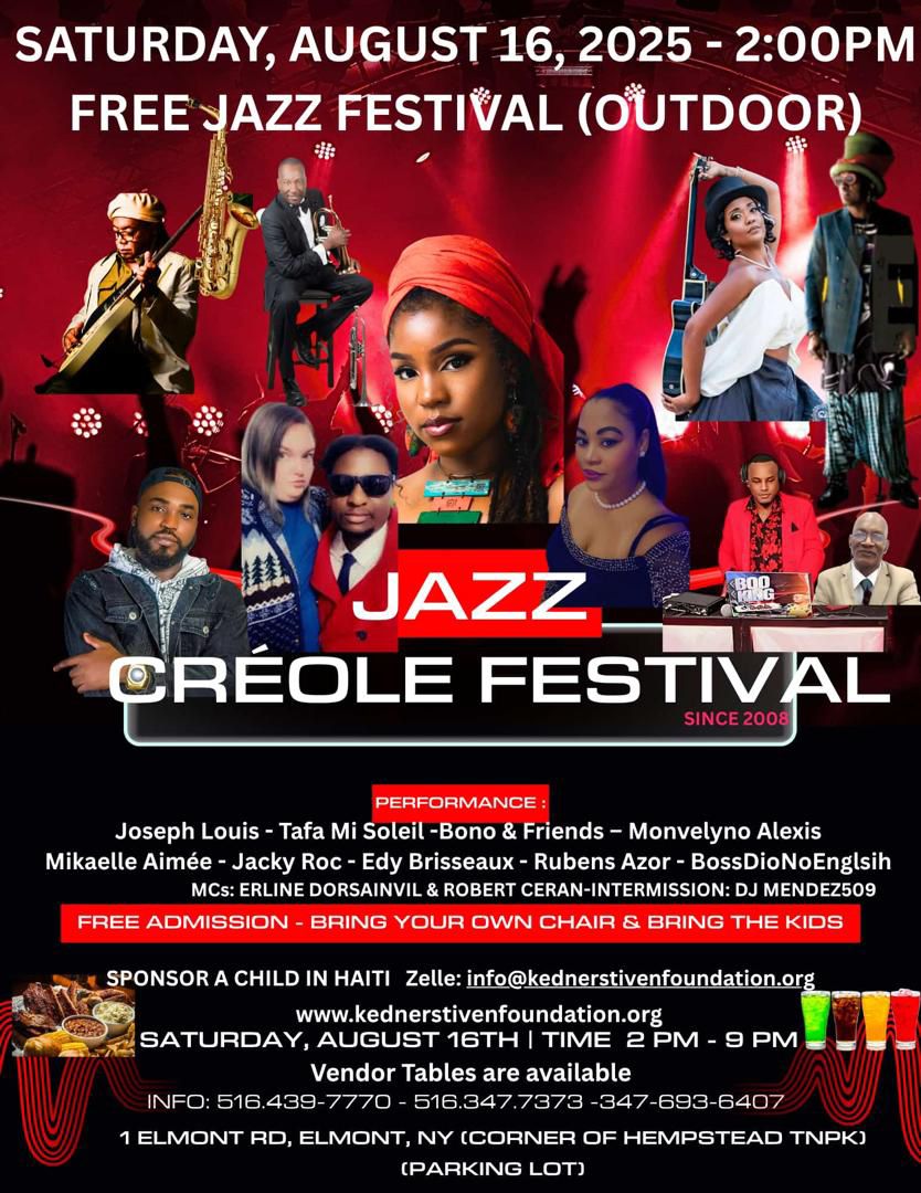 Haiti’s Musical Spirit Comes to Elmont: Jazz Créole Festival Set for August 16